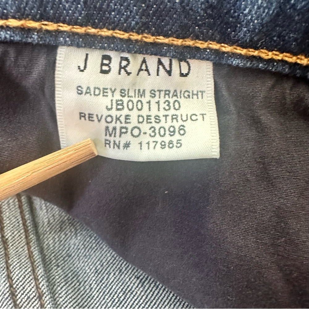 NWT J Brand Sadey Revoke Destruct Mid Rise Crop 29 Slim Straight Jeans - Picture 11 of 15
